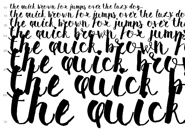 Pomah Type font waterfall